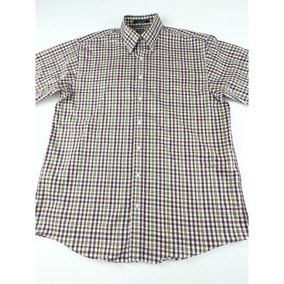 Kevin’s Plantation Collection Shirt Mens Large Red Blue Check Long Sleeve Button - Picture 1 of 10